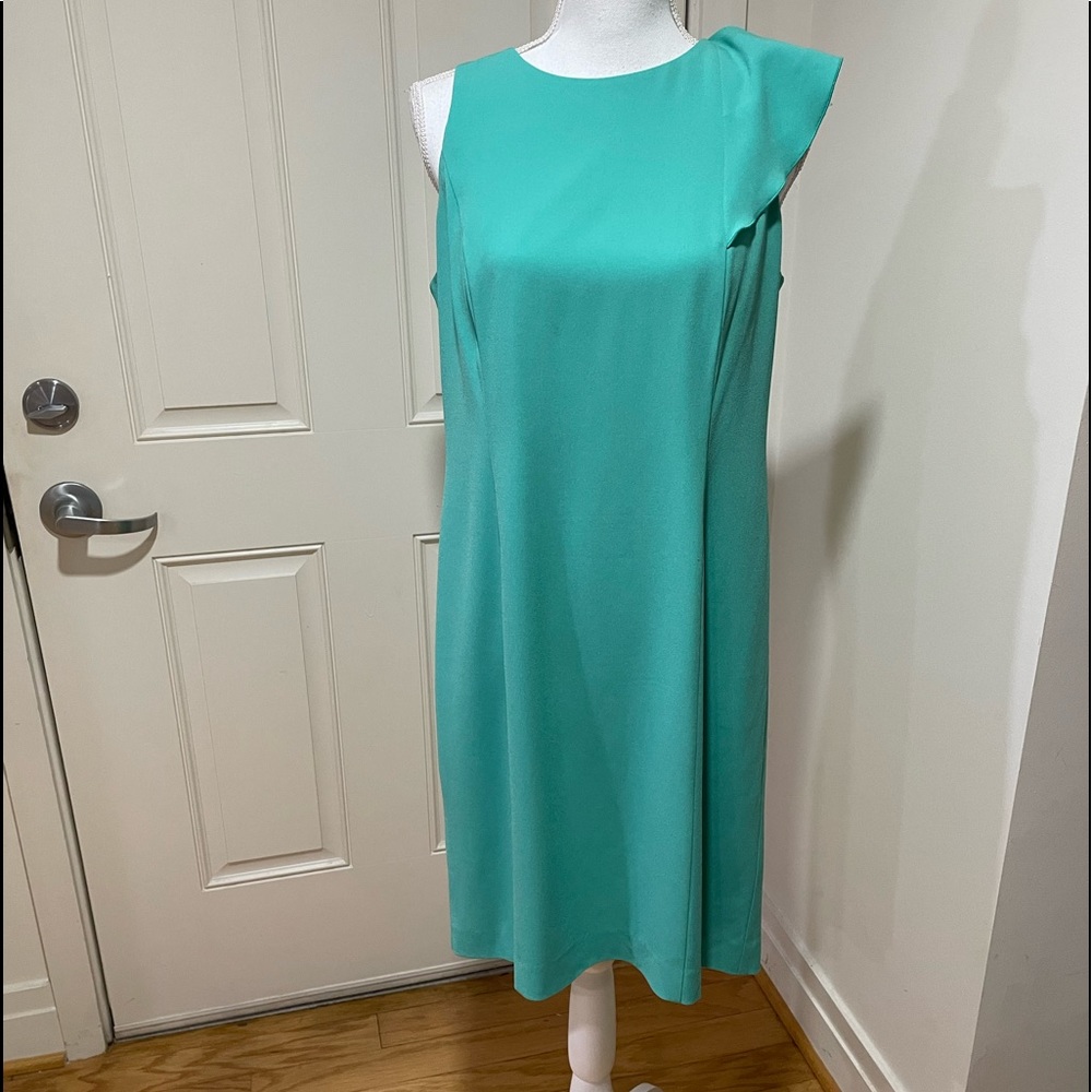 Ann Taylor One Shoulder Petal Sleeve Dress